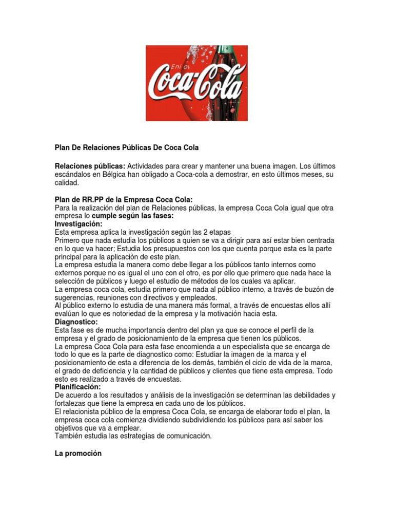 Coca Cola  PDF  Coca Cola  Marketing