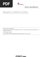 Remarques Sur Le Rameau d'or de Frazer (Wittgenstein Lecteur de Frazer)