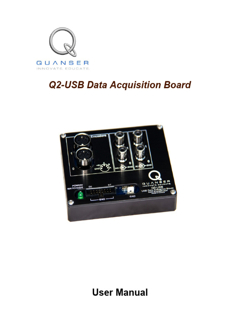 Q2-USB Data Acquisition Board Manual | PDF | Usb | Data Acquisition