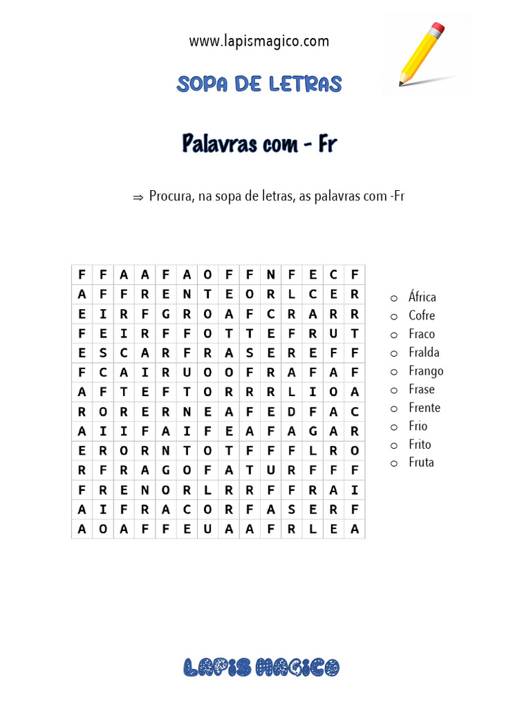 Palavras com 