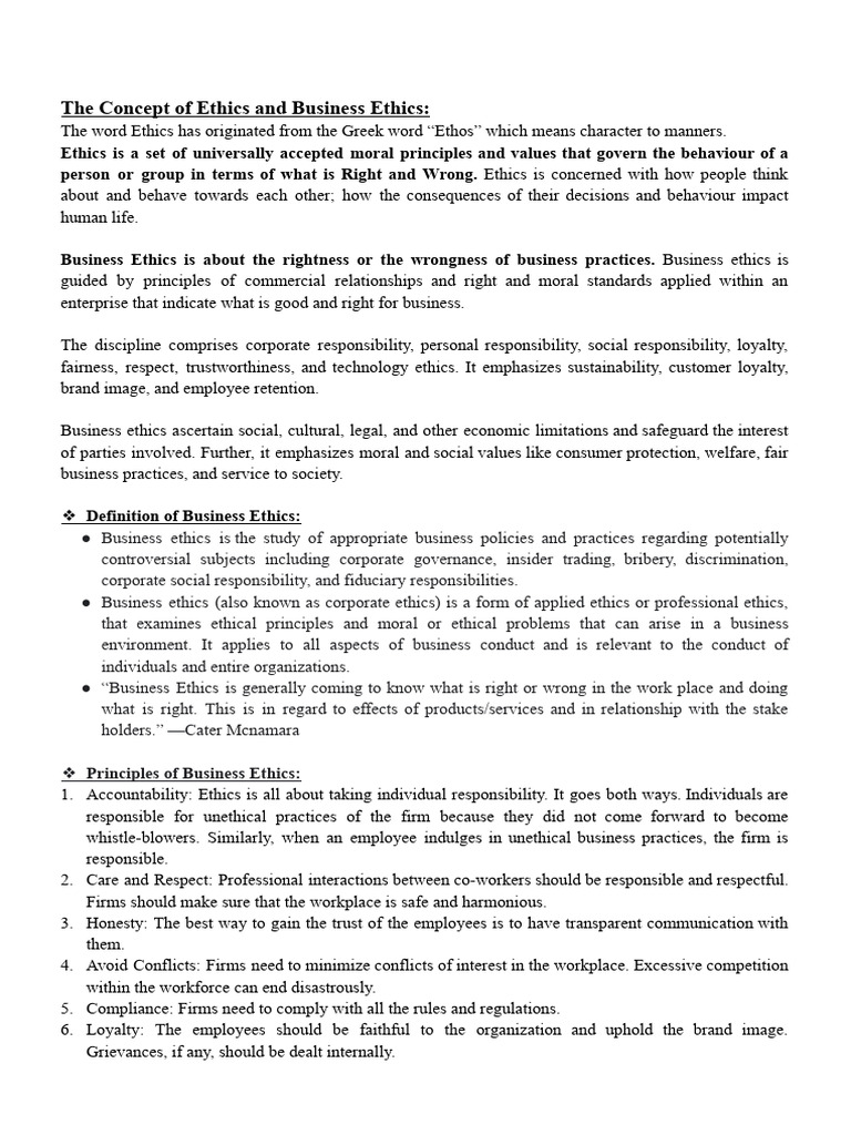 Understanding Business Ethics Principles | PDF | Business Ethics | Morality