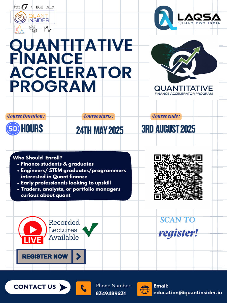 Qfa Brochure (Quant Insider & Laqsa) | PDF | Algorithmic Trading ...