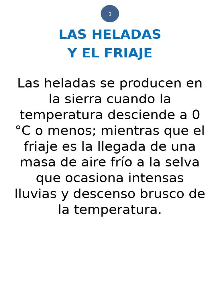 Las Heladas y Friaje | PDF
