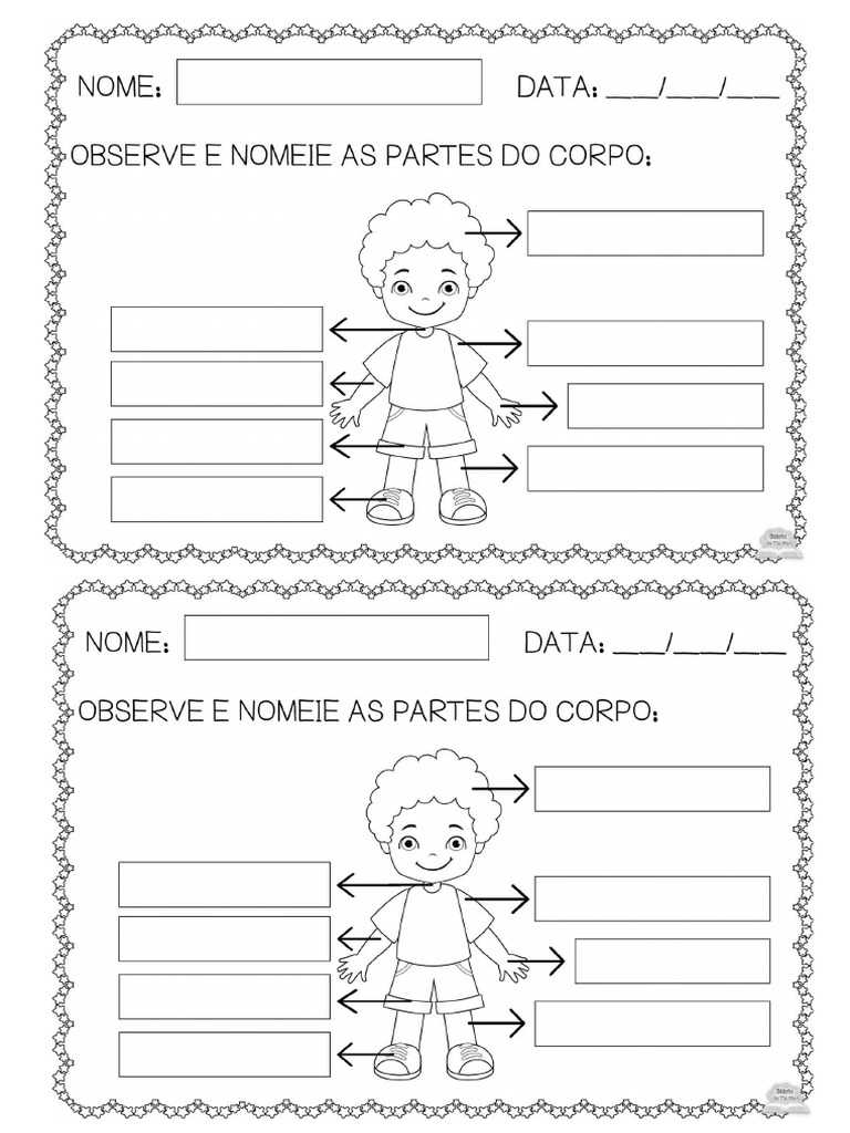 2º Ano - 1º Bim - Partes Do Corpo Humano | PDF
