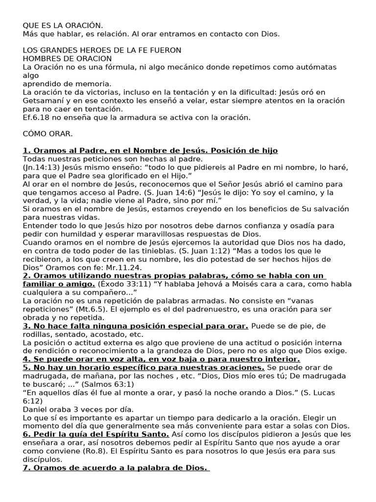 La Oración: Comunión y Poder Divino | PDF | Oración | eucaristía