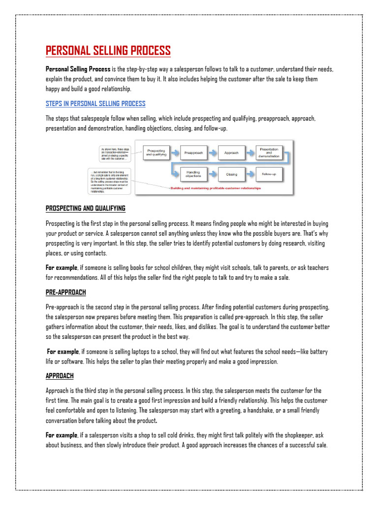 First Step in Personal Selling Process | PDF | Sales | Business