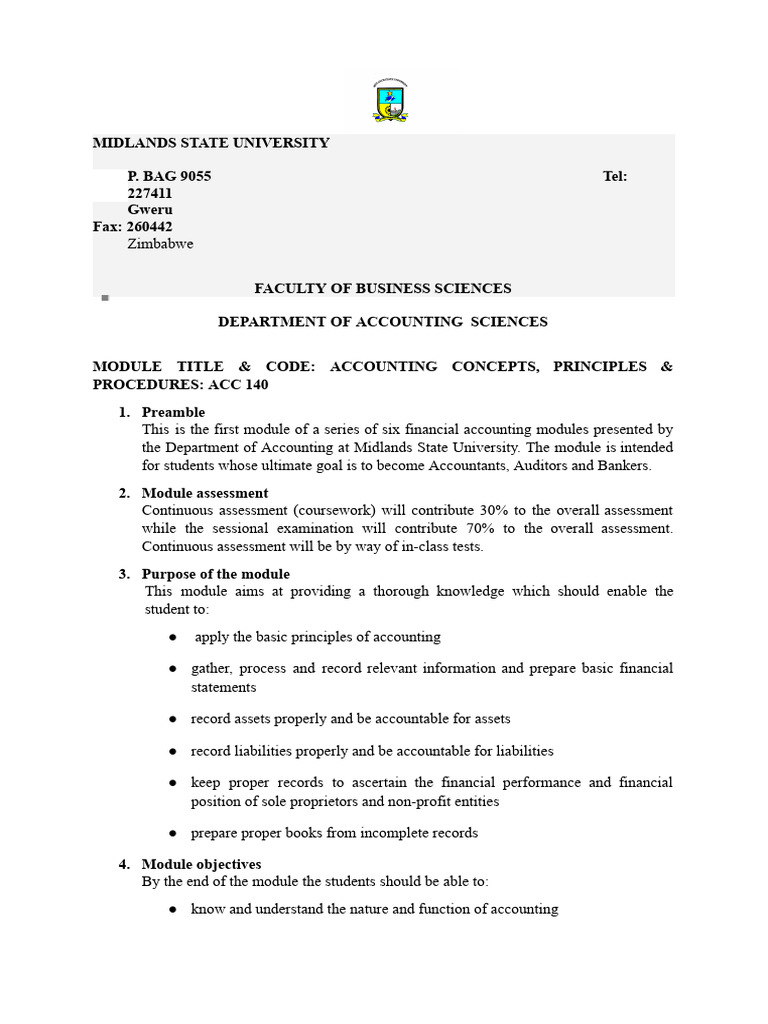 Accounting Concepts and Principles Overview | PDF | International ...