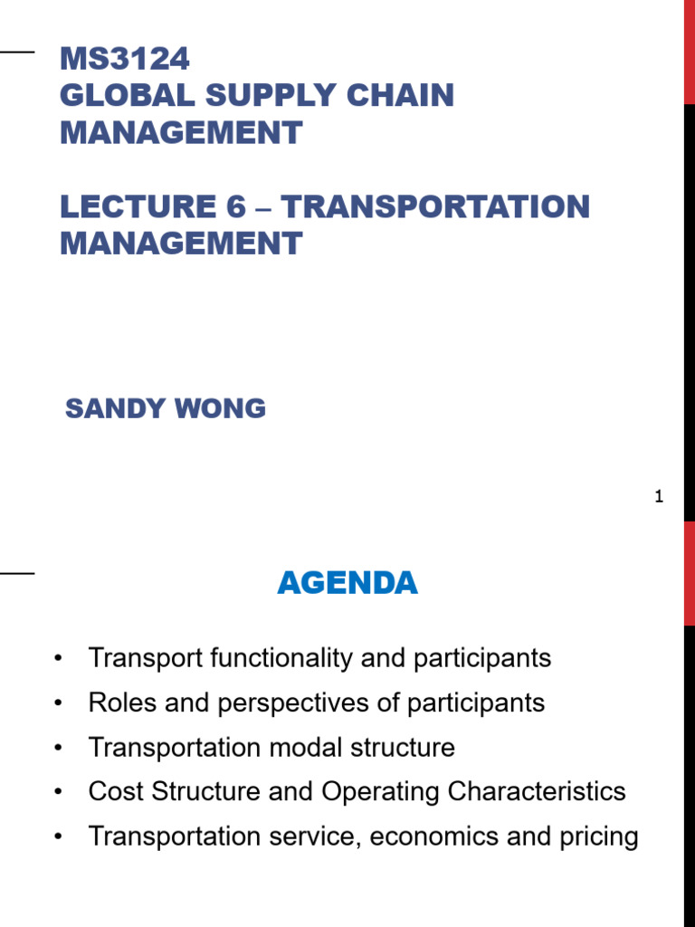 Transportation Management Overview | PDF | Cargo | Intermodal Freight ...