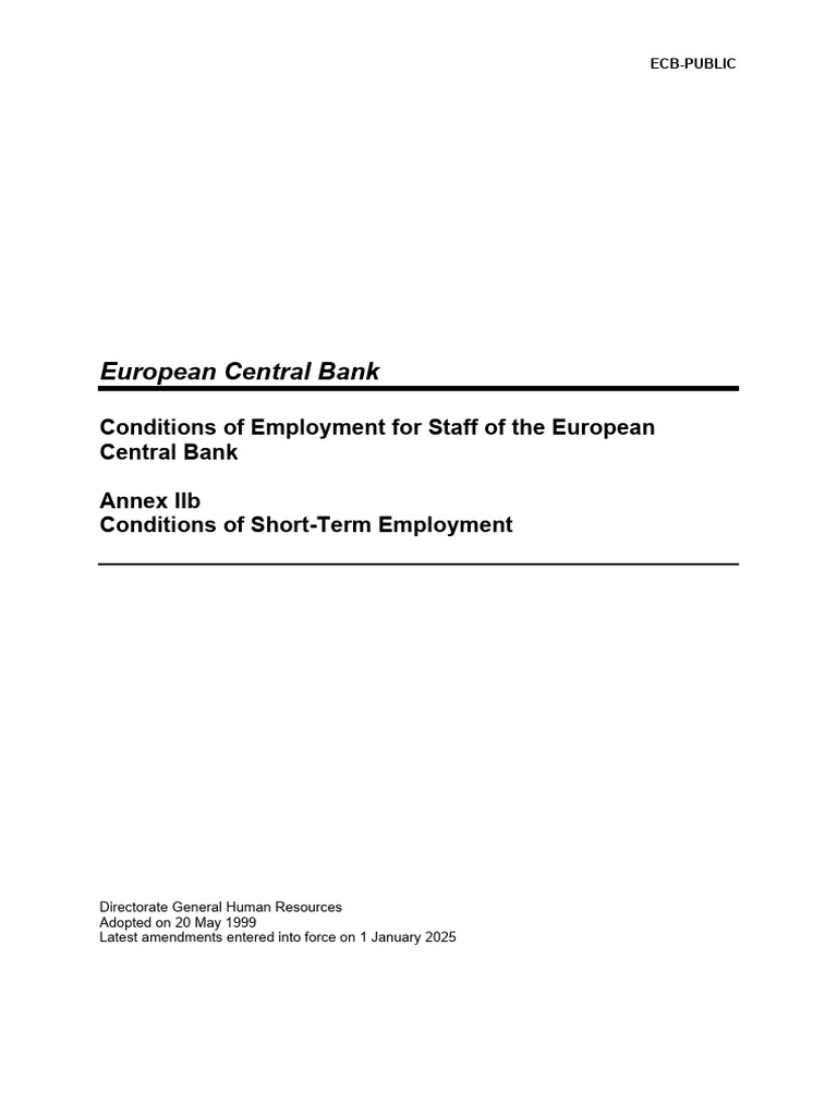 ECB Short-Term Employment Conditions | PDF | Employment | Salary