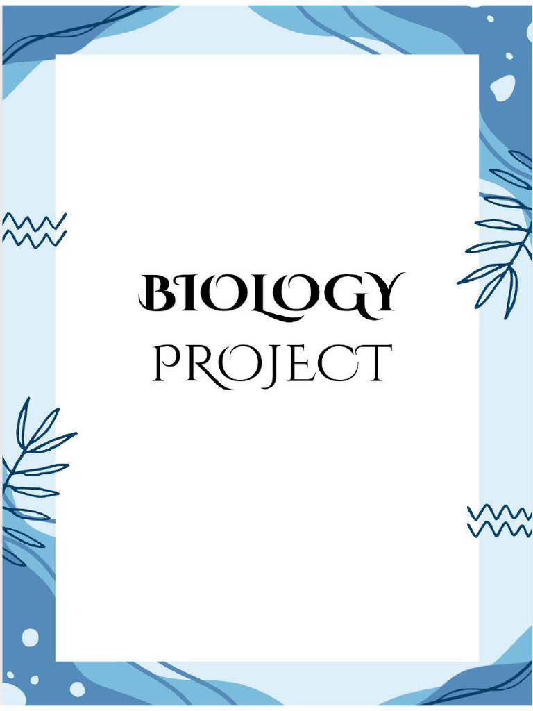 Bio Investigatory Project Class 12 2025-26 | PDF