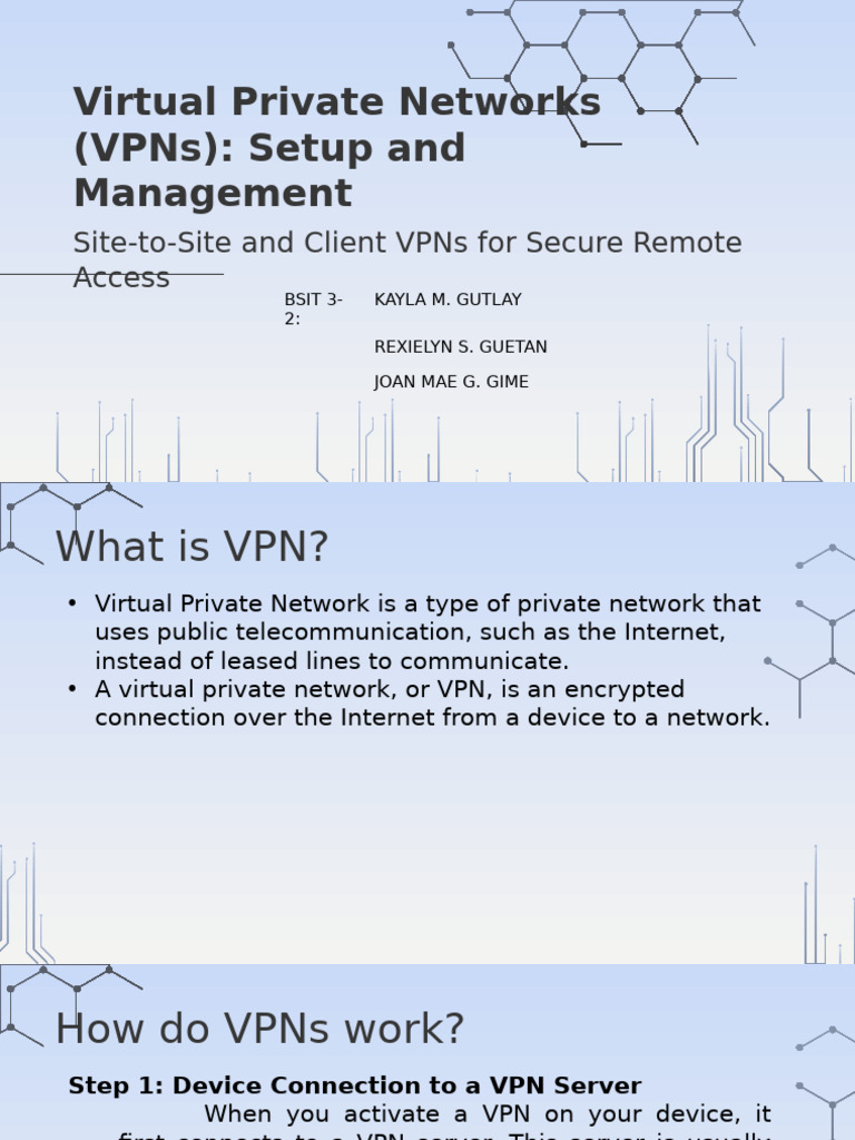 Virtual Private Networks (VPNS) Setup and Management | PDF | Virtual ...