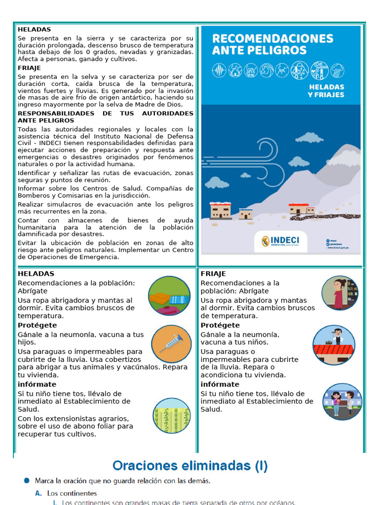 Prevención de Heladas y Friaje | PDF