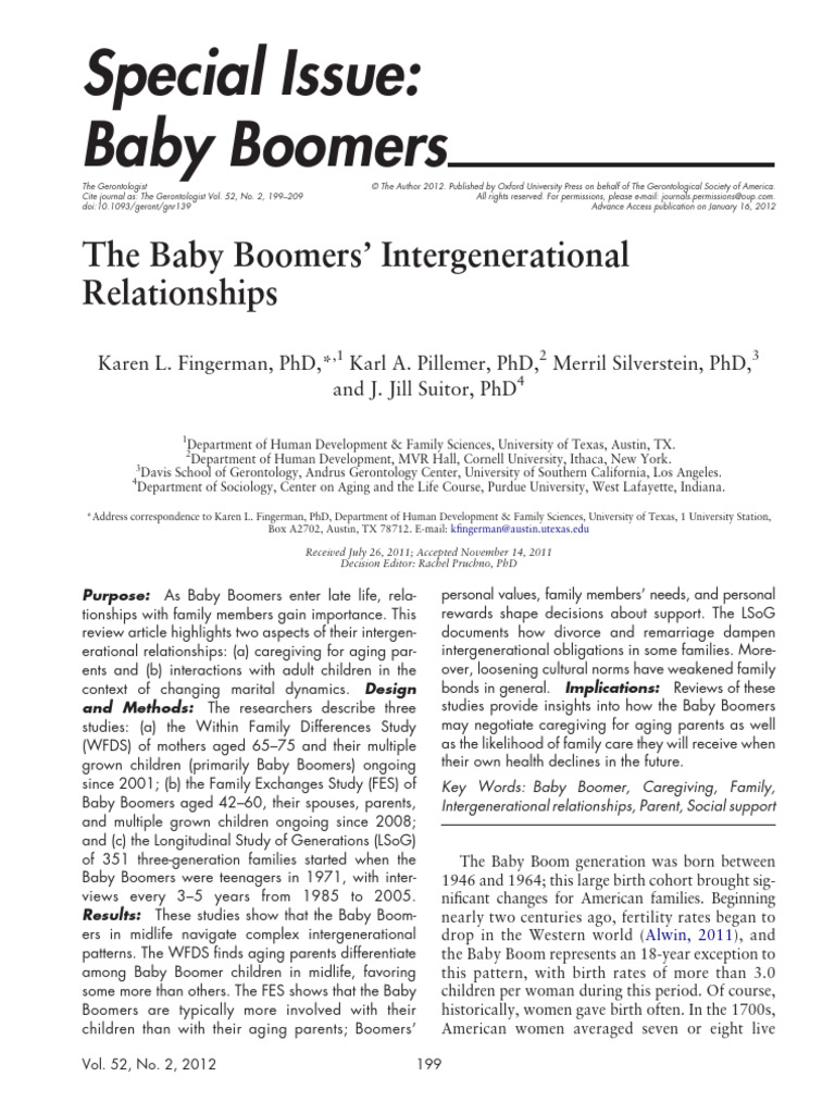 Baby Boomers y Sexualidad | PDF | Baby Boomers | Family