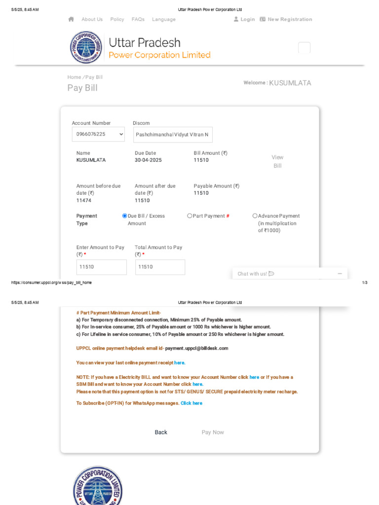 UPPCL Bill Payment Overview | PDF