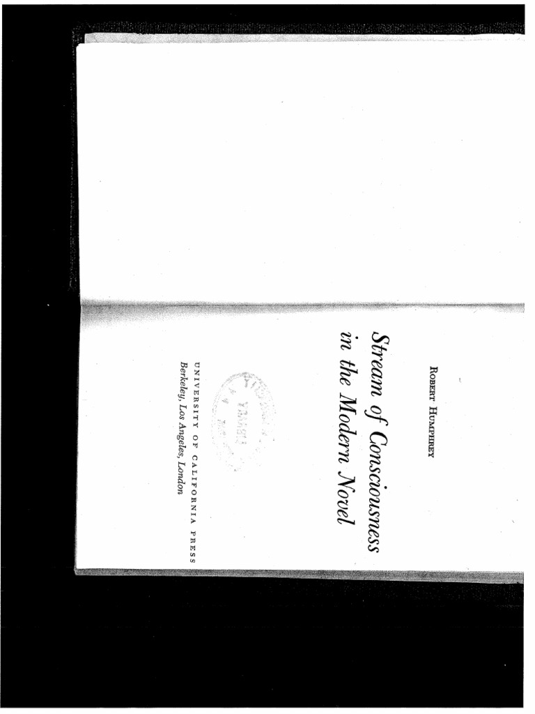 Stream of Consciousness in The Modern Novel | PDF