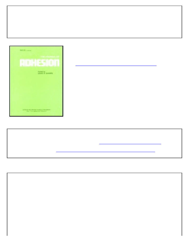 Layer Thickness Effects on Epoxy Adhesives | PDF | Fracture Mechanics ...