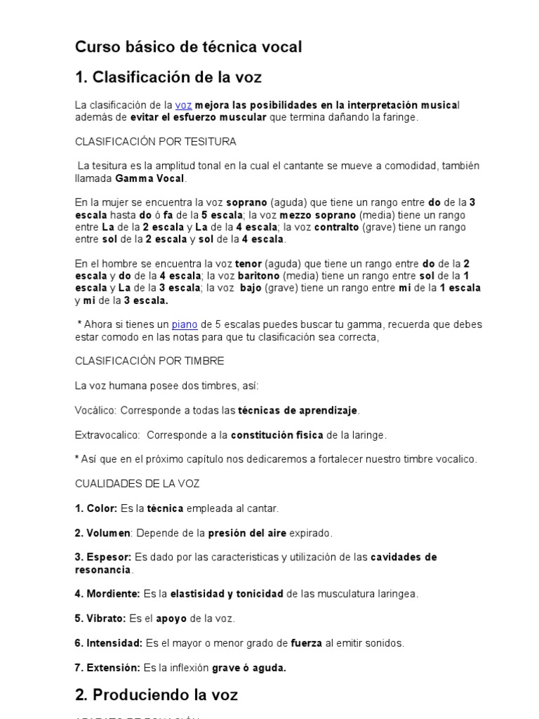 Tecnica Vocal Sound Vowel