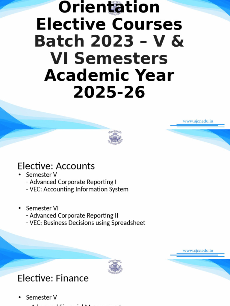 2025-26 Elective Course Guide | PDF | Analytics | Business