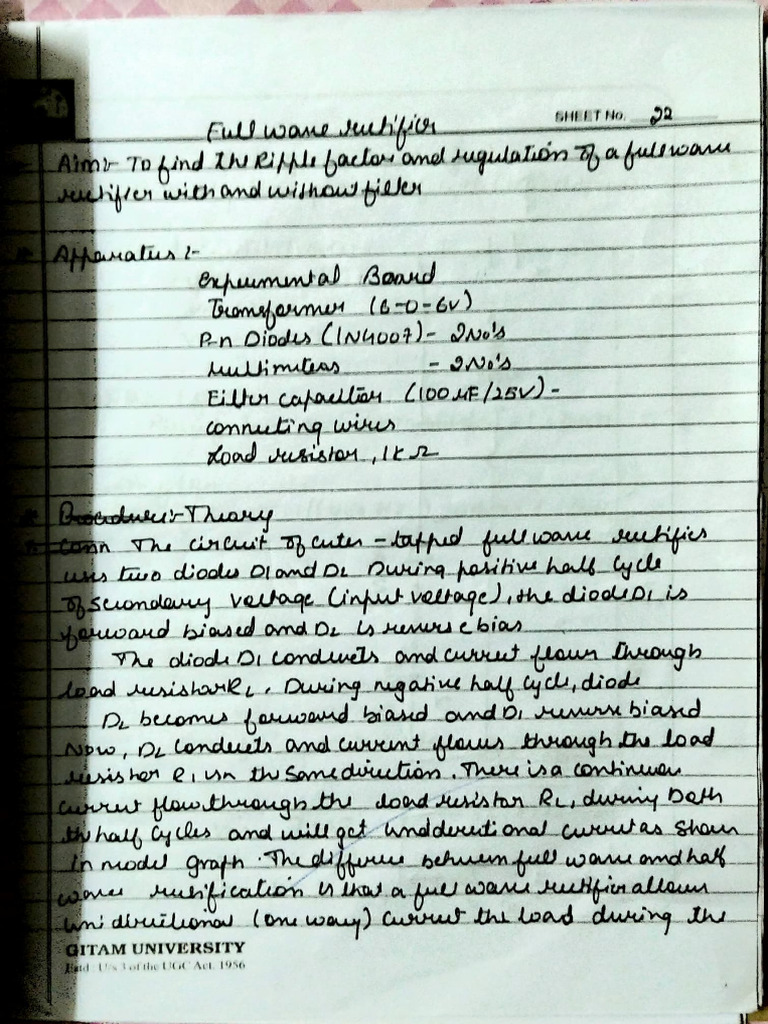 Full Wave Rectifier Pdf