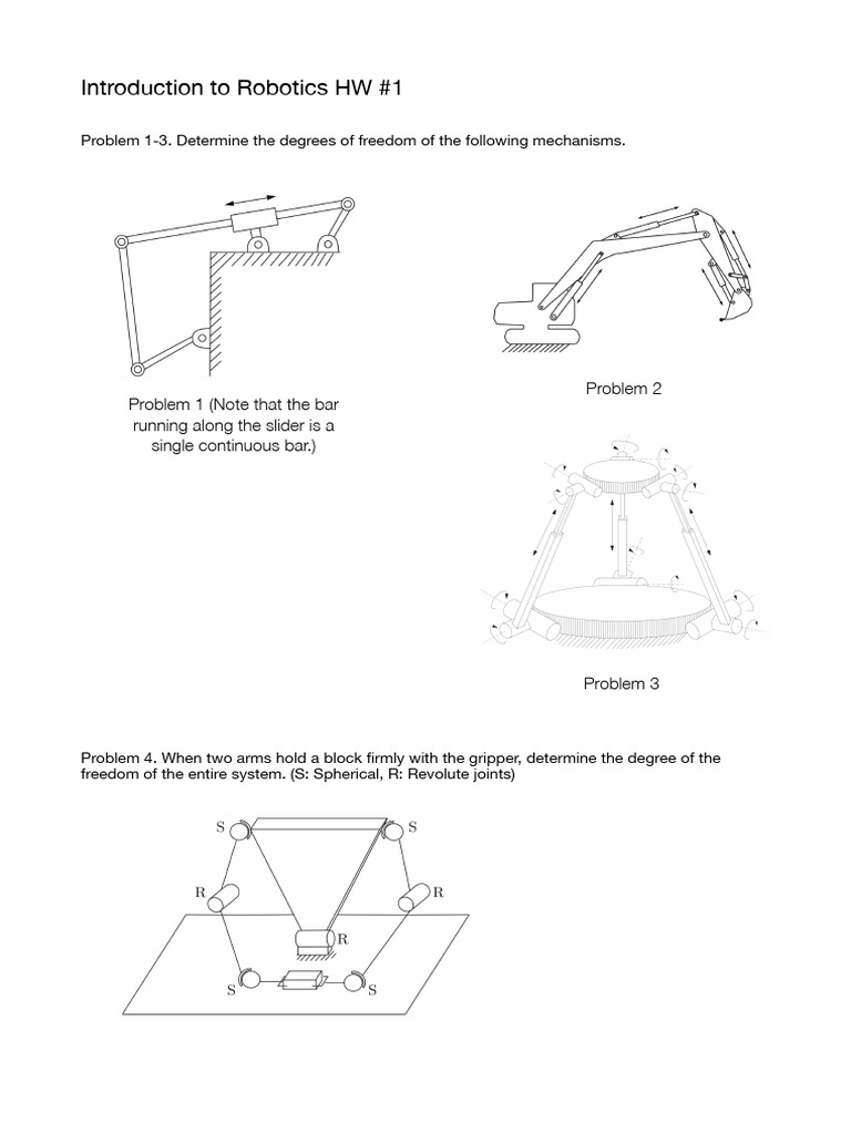 Degrees of Freedom in Robotics Problems | PDF