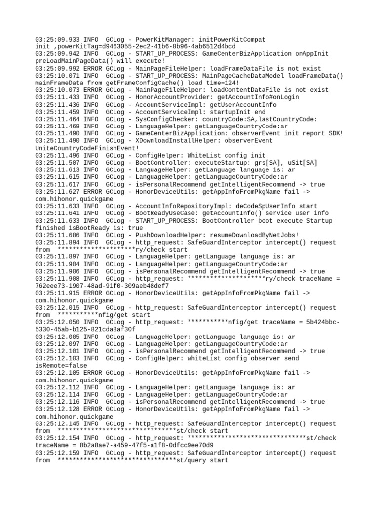 GameCenter Startup Log Analysis | PDF | Computer Data | Software ...