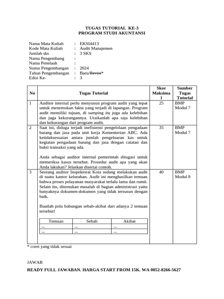 Tugas 3 Audit Manajemen Pdf