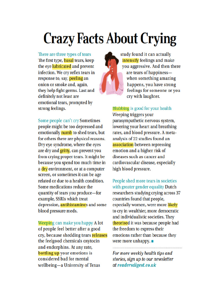 Crazy Facts About Crying | PDF