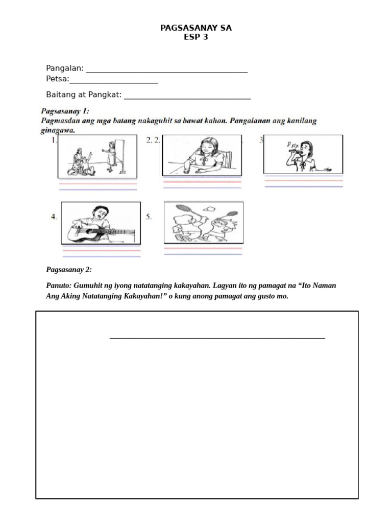 Esp - Worksheet | PDF