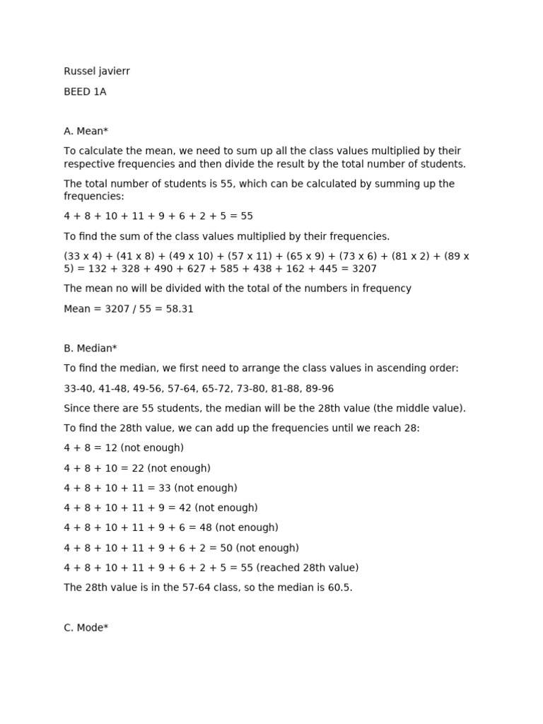 MMW Stats 1 | PDF