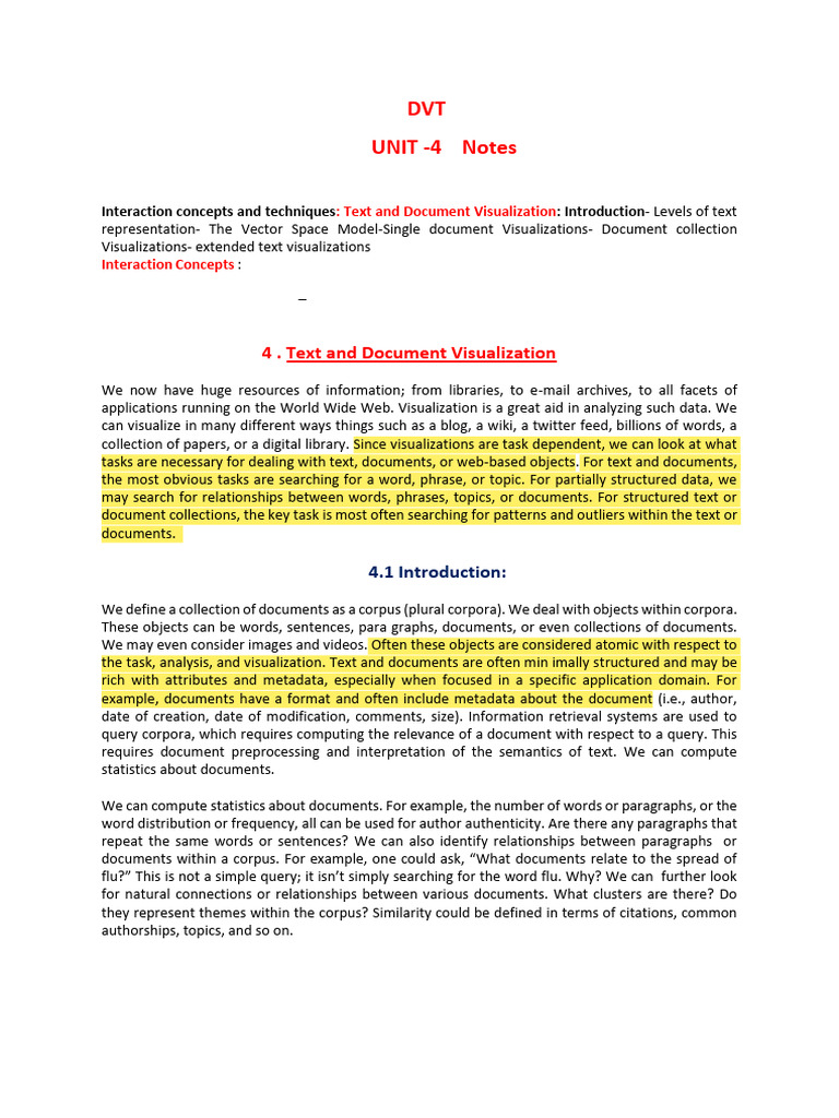 Document Visualization Techniques | PDF