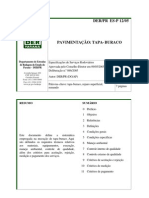 DER/PR ES-P 12/05: Resumo Sumário