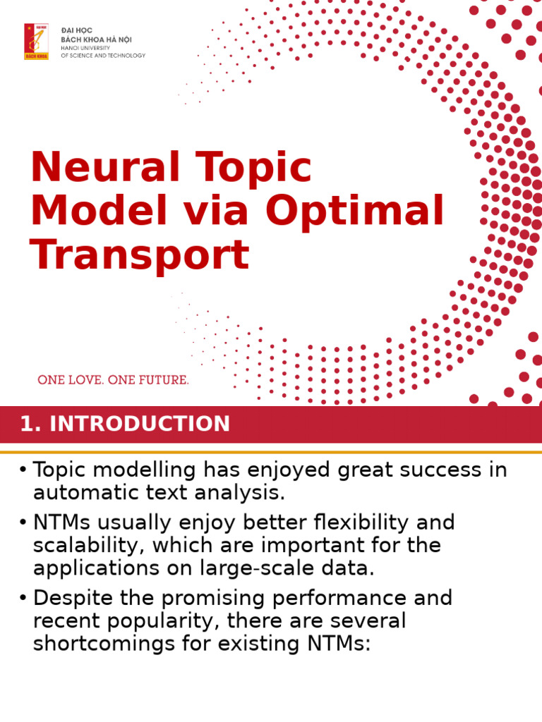Neural Topic Model Using Optimal Transport | PDF | Machine Learning ...