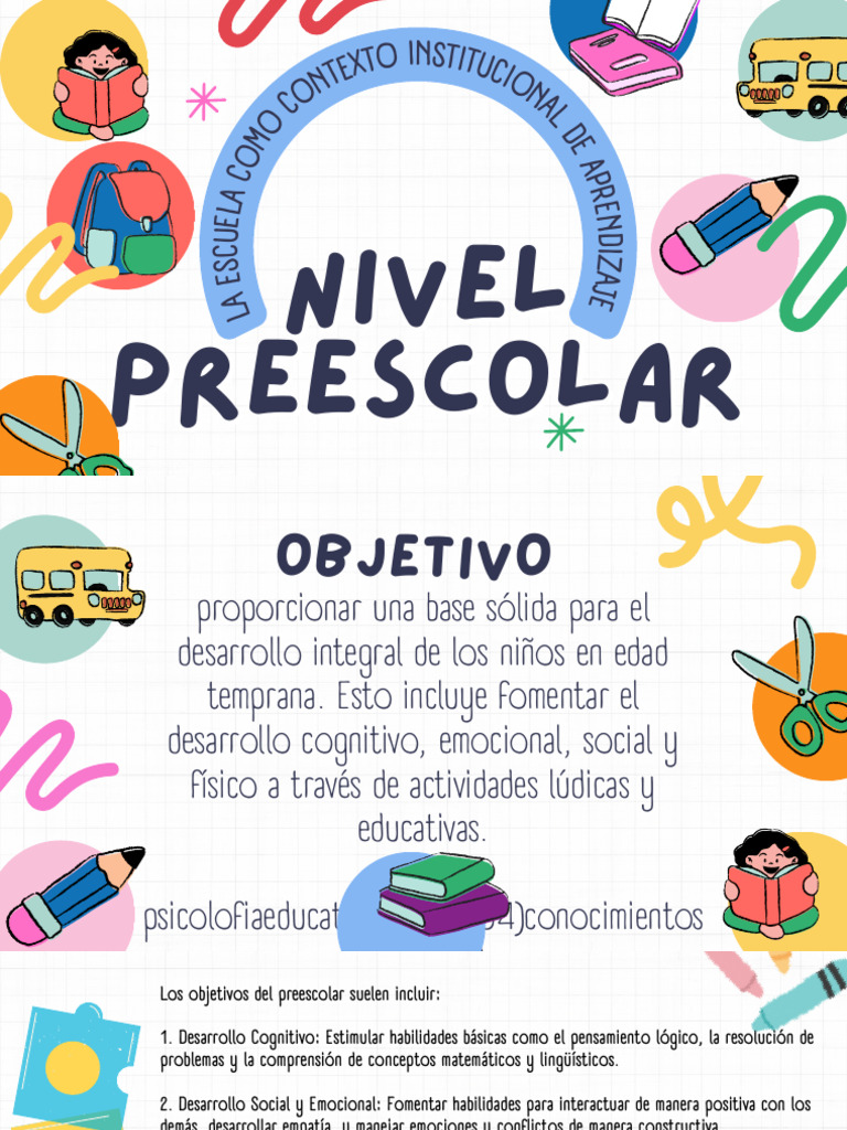Educación Integral en Preescolar | PDF | Educación de la primera ...