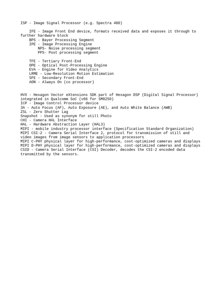 Image Signal Processor Overview | PDF