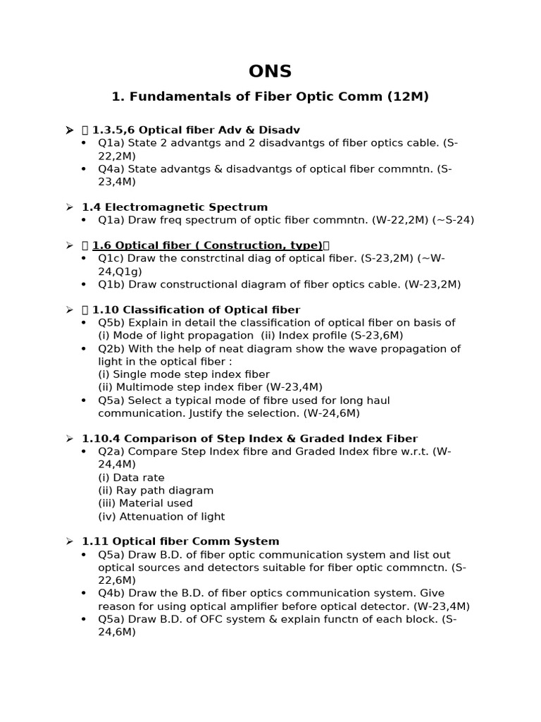 Optical Networks and Satellite Communication | PDF | Optical Fiber ...