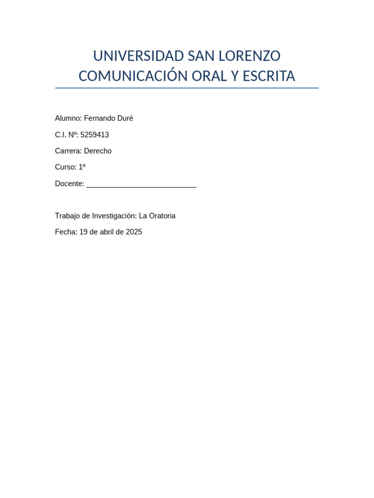 Importancia de la Oratoria en Derecho | PDF | Hablar en público ...