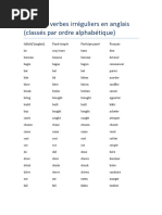 Liste Complète Des 200 Verbes Irréguliers en Anglais | PDF ...