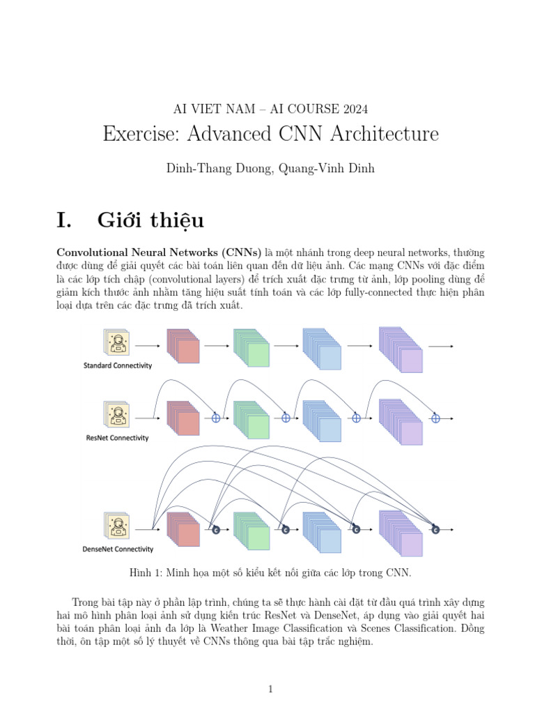 (Description) Exercise Advanced CNNs | PDF