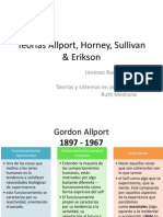 Teorías Alport, Horney, Sullivan & Erikson