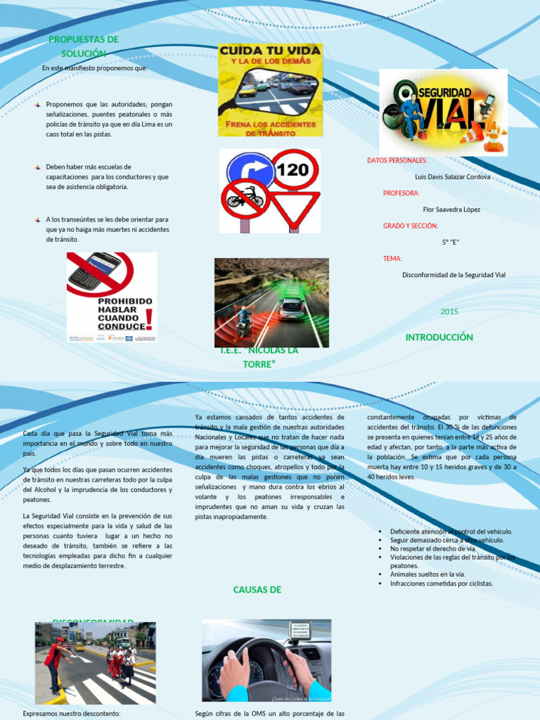 Mejora de la Seguridad Vial en Lima | PDF | Seguridad vial | Peatonal