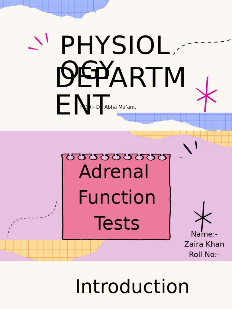 Adrenal Function Tests Overview | PDF | Adrenal Gland ...