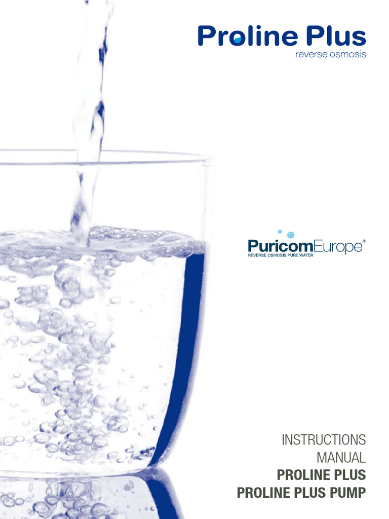 Proline Plus Reverse Osmosis Manual | PDF | Osmosis | Water