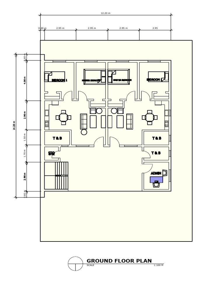 Ground Floor Plan Dimensions and Scale | PDF