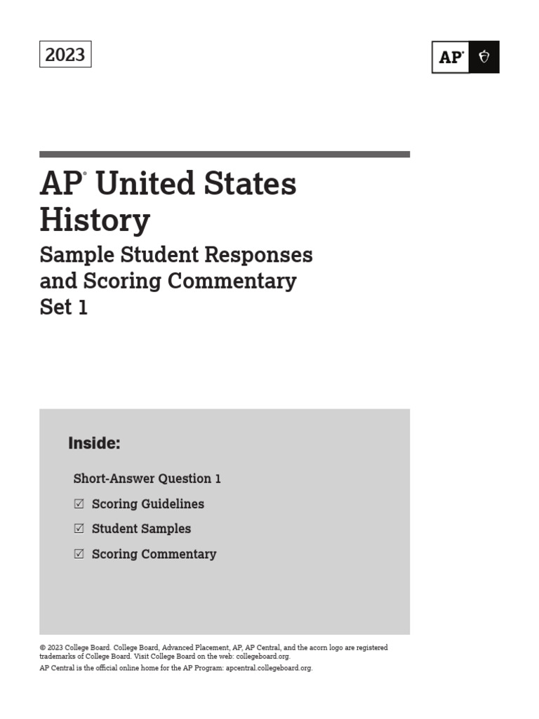 AP US History 2023 Scoring Guidelines | PDF | New Deal | Racial ...