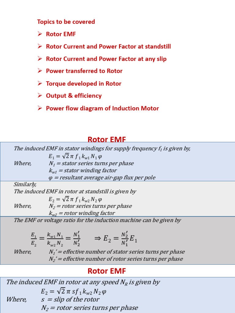 4 - Rotor Current and Emf | PDF | Electrical Equipment | Manufactured Goods