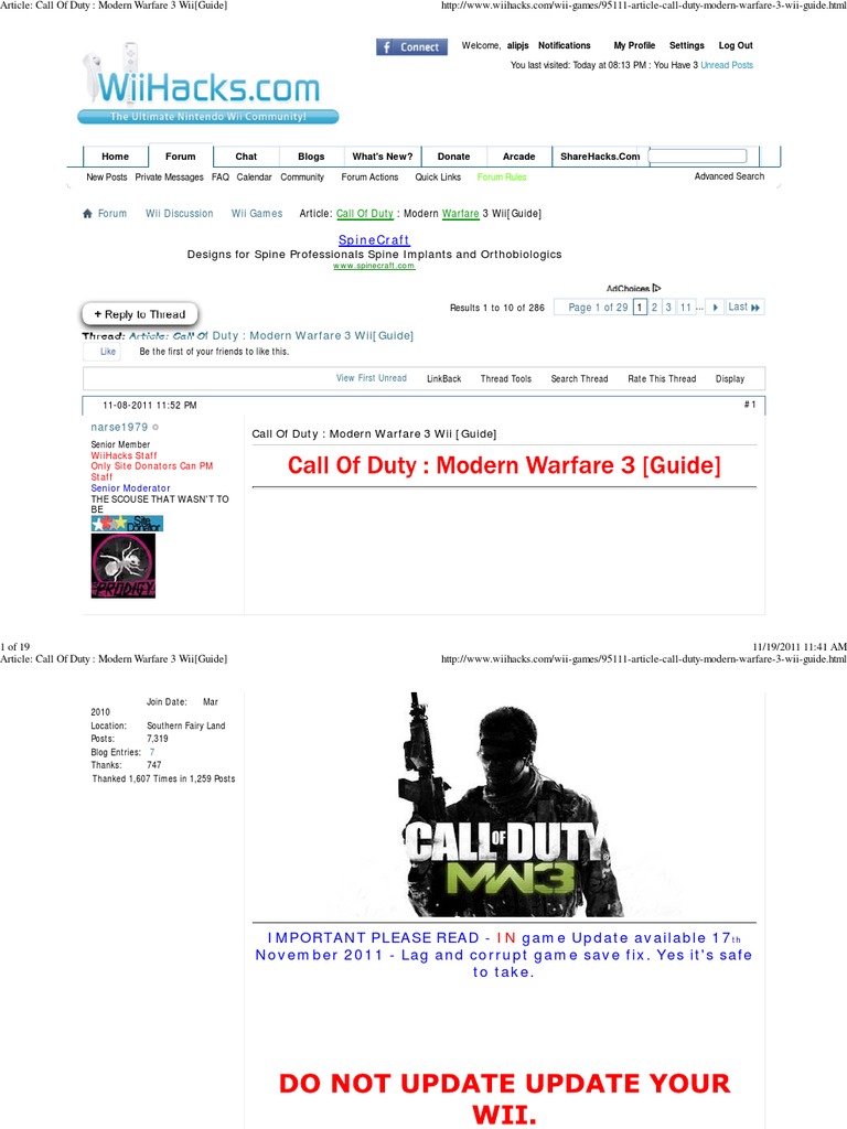 Article - Call of Duty - Modern Warfare 3 Guide) | PDF | Internet Forum ...