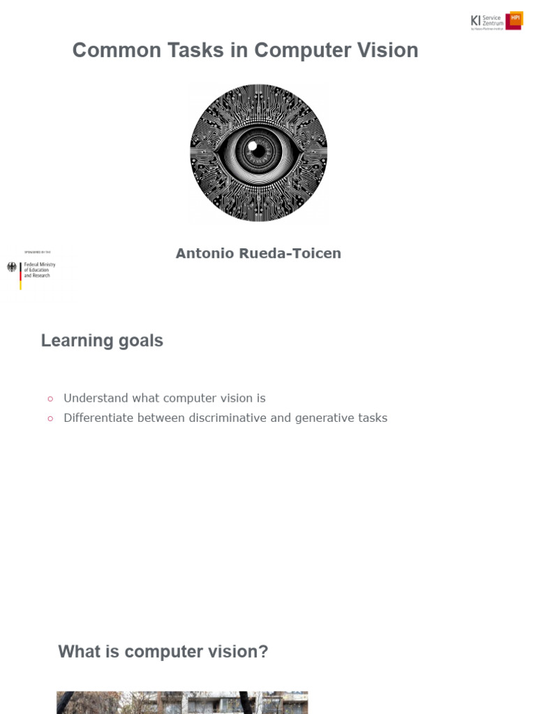 Video 1 - Intro To Common Computer Vision Tasks | PDF