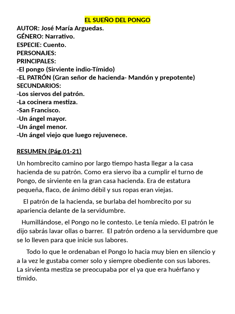 El Pongo: Humillación en la Hacienda | PDF