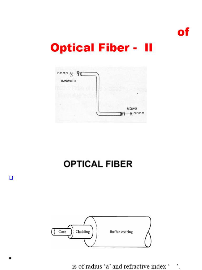 Optical Fiber Transmission Characteristics | PDF | Dispersion (Optics ...