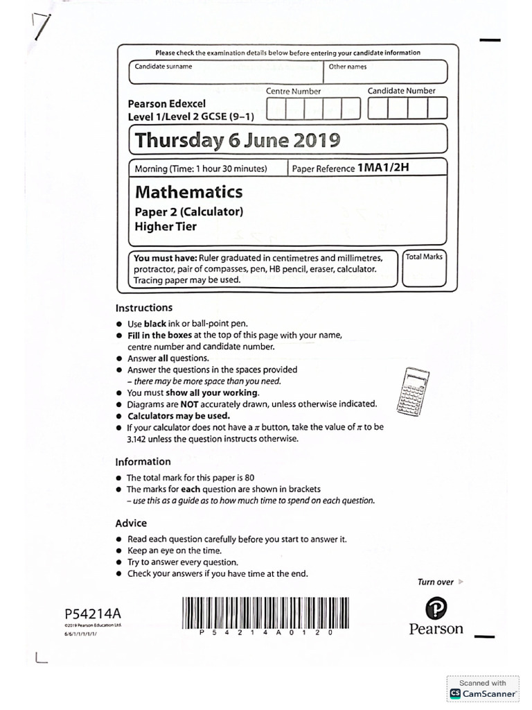 GCSE Paper 2 2019 Solved | PDF